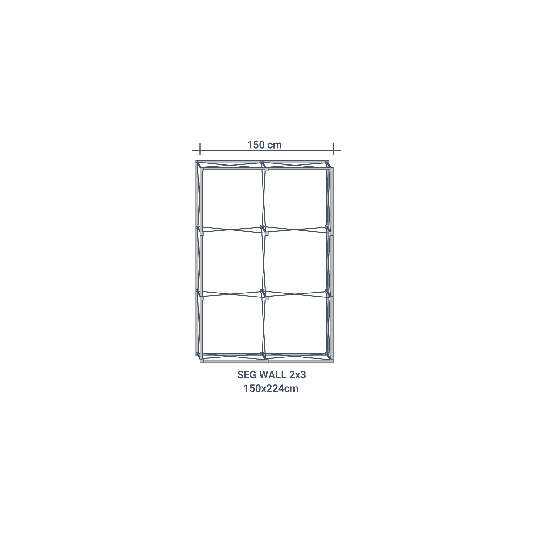 Seg Wall 2x3m (150x224cm)