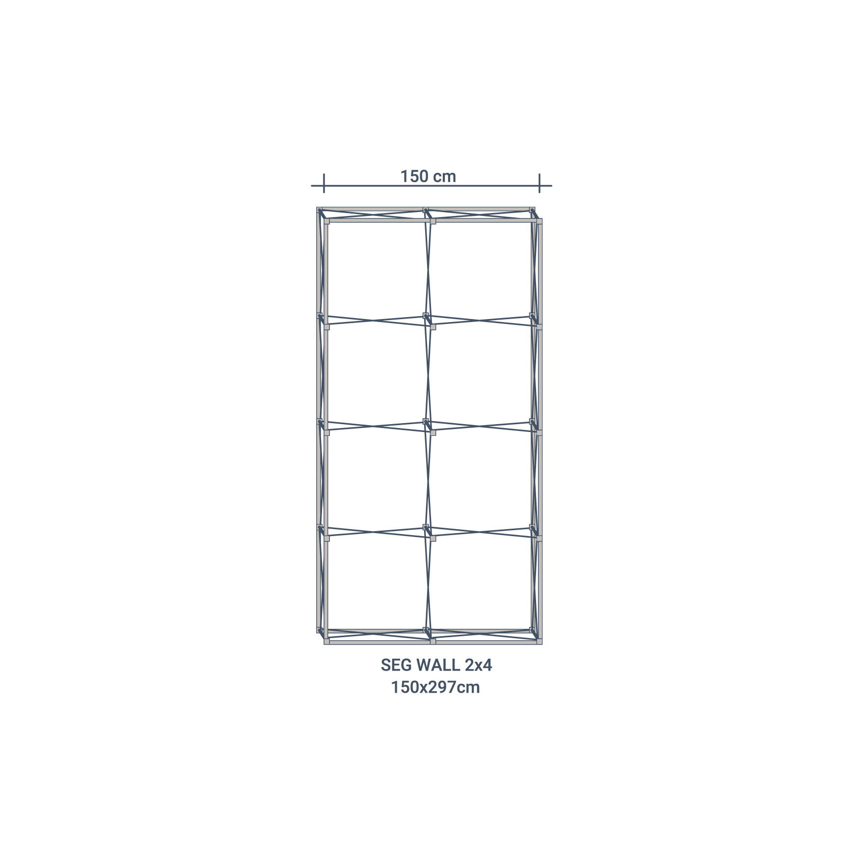 Seg Wall 2x4m (150ax297cm)