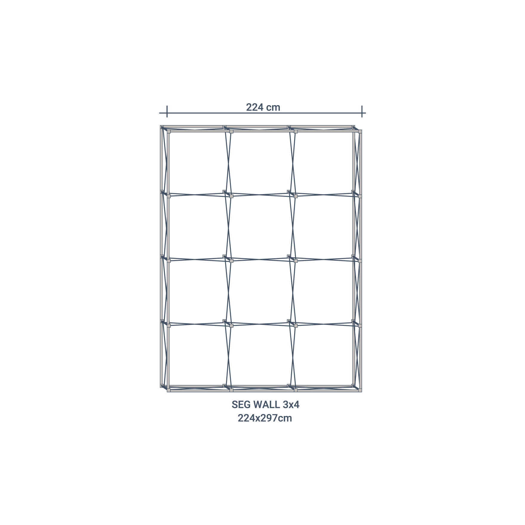 Seg Wall 3x4m (224x297cm)