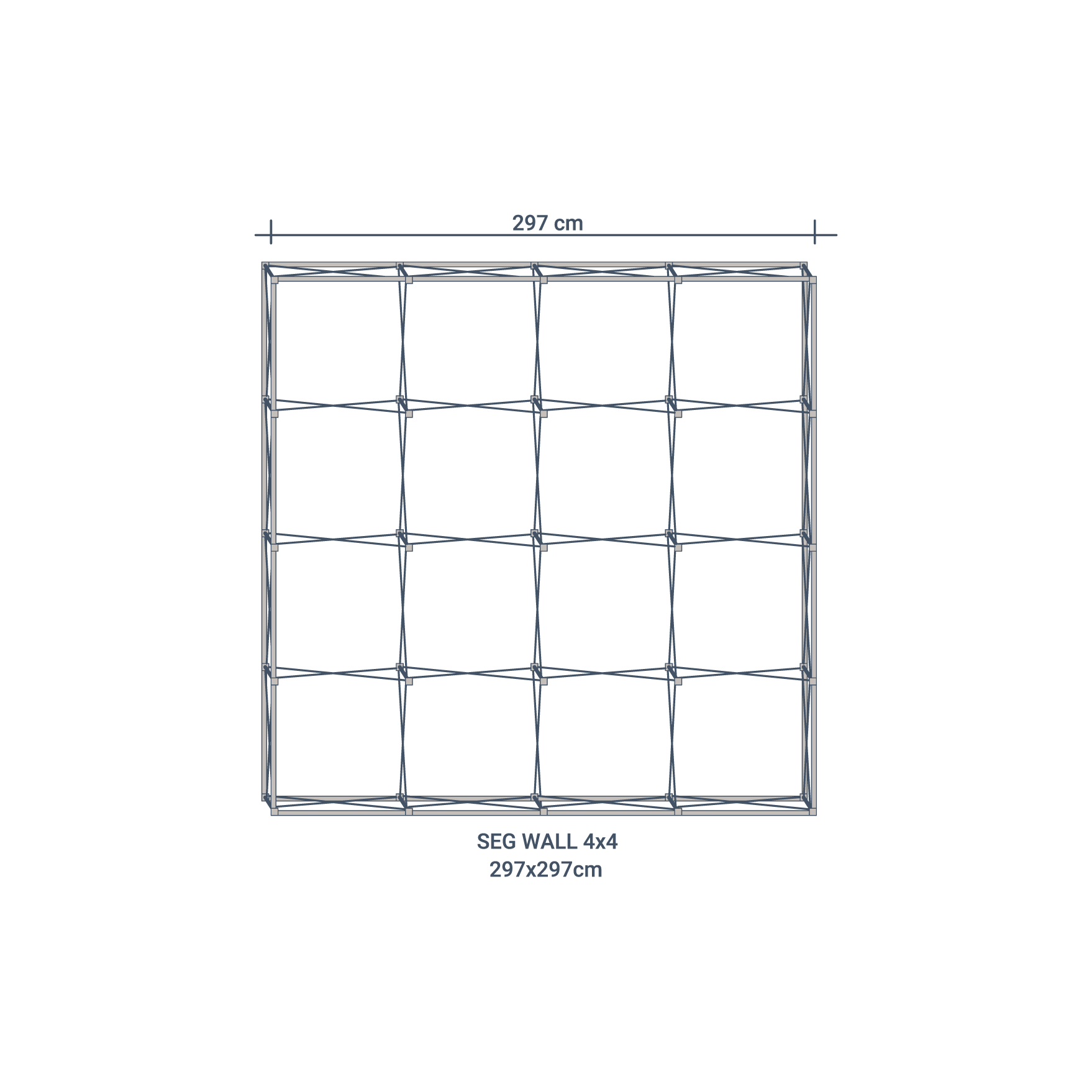 Seg Wall 4x4m (297x297cm)